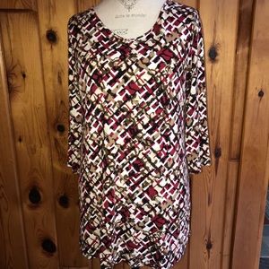 J.Jill stretch top Wearever Collection 3/4 sleeve